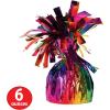 Beistle 12 Count Rainbow Metallic Plastic Wrapped Balloon Weights for Birthday Parties, Colorful Celebrations and Pride Events, Table Decorations for Any Theme, 6 Oz(Rainbow)