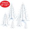 Beistle 12 Piece Clear Plastic Winter Theme Holiday Pine Tree Centerpieces, Christmas Decorations for Your Home
