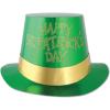 Beistle 12 Piece Glittered St Patrick’s Day Top Hats – Leprechaun Theme Party Supplies,Green/Gold