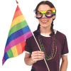 Beistle 12 Piece Paper Rainbow Pride Flag Eyeglasses, LGBTQ Party Supply Favors