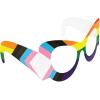 Beistle 12 Piece Paper Rainbow Pride Flag Eyeglasses, LGBTQ Party Supply Favors