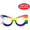 Beistle 12 Piece Paper Rainbow Pride Flag Eyeglasses, LGBTQ Party Supply Favors