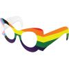 Beistle 12 Piece Paper Rainbow Pride Flag Eyeglasses, LGBTQ Party Supply Favors
