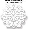 Beistle 14 Piece Plastic Die-Cut Snowflake Decorations, Winter Cutouts for Classroom Bulletin Board, Indoor Christmas Décor, Made in USA Since 1900, 4.75″ – 9.25″, White/Clear