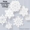 Beistle 14 Piece Plastic Die-Cut Snowflake Decorations, Winter Cutouts for Classroom Bulletin Board, Indoor Christmas Décor, Made in USA Since 1900, 4.75″ – 9.25″, White/Clear