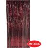 Beistle 1-Ply Tinsel Foil Fringe Curtain Photo Booth Backdrop, Birthday Party Decorations, Wedding Reception, Baby Shower Celebration, Graduation Supplies(Burgundy)