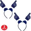 Beistle 2 Piece #1 Headband Boppers with Marabou, School Spirit Football Game Costume Accessories