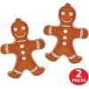 Beistle 2 Piece 24″ x 18″ Hanging Inflatable Gingerbread Men for Christmas Decorations, Indoor Outdoor Blow Up Holiday Decor