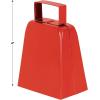 Beistle 2 Piece 4″ Metal Cow Print Cowbells, Animal Theme, Noisemakers For Football Games and Sporting Events, Celebrating With You Since 1900(Red)