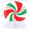 Beistle 2 Piece Cardstock Paper Peppermint Candy Centerpieces Christmas Party Decorations for Gingerbread Theme Holiday Décor, 8.75″ x 8.25″, Red/White/Green