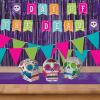 Beistle 2 Piece Day of The Dead Banners Colorful and Festive Dia De Los Muertos Party Decorations, Made in USA Since 1900, 6″ x 8′, Multicolor