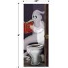 Beistle 2 Piece Ghost Restroom Door Covers – Spooky Halloween Decorations For A Boo-tiful Bathroom, Celebrating With You Since 1900