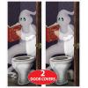 Beistle 2 Piece Ghost Restroom Door Covers – Spooky Halloween Decorations For A Boo-tiful Bathroom, Celebrating With You Since 1900