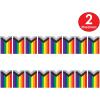 Beistle 2 Piece LGBTQ Rainbow Gay Pride Flag Pennant Banners Party Decorations
