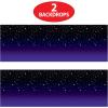 Beistle 2 Piece Starry Sky Wall Backdrops, Photography Backgrounds Awards Night Theme, Birthday Party Decorations, Celebrating with You Since 1900, 4′ x 30′, Purple/Black