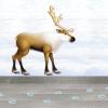 Beistle 2 Sheets (32 Pieces) Reindeer Footprints Wall Clings Festive Christmas Decorations for The Winter Season, Made in USA Since 1900, 17″ x 12″, Light Blue/White