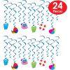 Beistle 24 Piece Beach Theme Pool Party Swirls Hanging Spirals, 15″ – 30.5″, Multicolored
