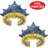 Beistle 25 Count Midnight Blue New Year Tiaras, Elegant Gold “Happy New Year” Design, Stylish NYE Accessories for Party Celebrations and Events