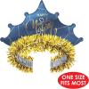 Beistle 25 Count Midnight Blue New Year Tiaras, Elegant Gold “Happy New Year” Design, Stylish NYE Accessories for Party Celebrations and Events