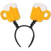 Beistle 2-Pack Beer Mug Boppers, Yellow Beer Stein Headband & German Costume Accessory, St. Patrick’s Day and Oktoberfest Party Drinking Hat