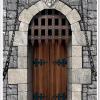 Beistle 2-Pack Castle Door Covers, Enchanted Entrance Castle Decorations for Fantasy Themed Parties, Thin Plastic Royal Medieval Wall Decor, 6′ x 30″(Castle – 2 Pack)