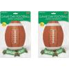 Beistle 2-Pack Football Lantern, Green/White/Brown Game Day Centerpiece with Metal Supports for Table, Sports Party Supplies & Athletic Decor, 11″