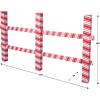 Beistle 3′ 8″ x 6′ 7″ Corrugated Cardboard 3 Dimensional Candy Cane Christmas Party Decorations Festive Holiday Fence Photo Prop for Winter Photography, Made in USA Since 1900