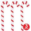 Beistle 3 Piece 33.5″ Vinyl Hanging Inflatable Candy Canes for Christmas Decorations, Indoor Outdoor Blow Up Holiday Decor