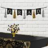 Beistle 3 Piece Congrats Grad Graduate Cap Centerpieces, Table Decor For Graduation Party Decorations(Grad. Cap Gleam ‘N Burst Cntrpc – Black/Gold/Silver)