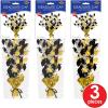 Beistle 3 Piece Congrats Grad Graduate Cap Centerpieces, Table Decor For Graduation Party Decorations(Grad. Cap Gleam ‘N Burst Cntrpc – Black/Gold/Silver)