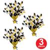 Beistle 3 Piece Congrats Grad Graduate Cap Centerpieces, Table Decor For Graduation Party Decorations(Grad. Cap Gleam ‘N Burst Cntrpc – Black/Gold/Silver)