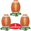 Beistle 3 Piece Football Paper Lantern Centerpieces, Sports Theme Game Day Party Decorations, Celebrating with You Since 1900, 11″, Brown/White/Green