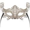 Beistle 3 Piece Gold Lace Mardi Gras Masks with Black Ribbon Ties, Halloween Costume Accessories, New Orleans Carnival Favors