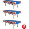 Beistle 3 Piece Plastic Rectangular International World Country Flags Tablecovers For Soccer Sports Theme and Futbol Events, Celebrating With You Since 1900