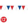 Beistle 3 Piece Plastic Red, White, & Blue Pennant Banners For USA 4th Of July Decorations, Patriotic Party Supplies(1)