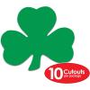 Beistle 36-Pack Decorative Printed Shamrock Cutouts, 12-Inch(10-pack)