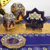 Beistle 3-D Eid Mubarak Centerpieces, 11″ x 11″, Set of 2- Ramadan Table Decorations, Purple, Gold & White Party Supplies
