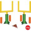 Beistle 3-D Football Goal Post Centerpieces, 2-Pack Printed Cardstock Paper, Interactive Table Decor for Sports Parties, Tailgating, and Game Day Celebrations, 11”