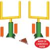 Beistle 3-D Football Goal Post Centerpieces, 2-Pack Printed Cardstock Paper, Interactive Table Decor for Sports Parties, Tailgating, and Game Day Celebrations, 11”