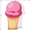 Beistle 3-D Ice Cream Cone Centerpieces, 10.5″ x 6.5″, Set of 6- Pink, Green & Brown Creamy Dessert Summer Table Decoration(6)