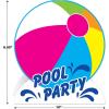 Beistle 3-D Pool Party Centerpieces, 10″ Tall, Set of 3- Summer Beach Ball Table Decorations, Birthday Celebration Supplies