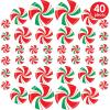 Beistle 40 Piece Cardstock Paper Peppermint Candies Cut Outs For Christmas Party Holiday Bulletin Board Classroom Candy Theme Wall Decorations