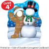 Beistle 49.25″ x 37.25″ Gingerbread Man & Snowman Christmas Photo Prop with Easel, Backdrop Holiday Decorations