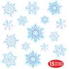 Beistle 4-Sheet Snowflake Stickers, Blue/Grey/White Winter Season Decorations, Snowy Decor & Festive Holiday Crafts, 15 Snowflake Icons Per Sheet