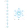 Beistle 5 Piece 6′ 6″ Hanging Winter Snowflake Stringers, Christmas Decorations, Snowy Theme Party Supplies