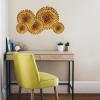 Beistle 5 Piece Metallic Foil Hanging Decorative Fans for Birthday Party, Anniversary Celebration, Bridal Shower, Happy New Year’s Eve Decorations(Gold)