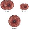 Beistle 5 Piece Metallic Foil Hanging Decorative Fans for Birthday Party, Anniversary Celebration, Bridal Shower, Happy New Year’s Eve Decorations(Rose Gold)