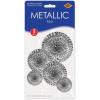 Beistle 5 Piece Metallic Foil Hanging Decorative Fans for Birthday Party, Anniversary Celebration, Bridal Shower, Happy New Year’s Eve Decorations(Silver)