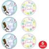 Beistle 6 Piece 2″ Happy Easter Party Supplies, Pinback Buttons Pins for Springtime Favors