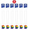 Beistle 6 Piece 33″ Rainbow Pride Necklaces with Medallions, Parade Throws, LGBTQ Party Supplies